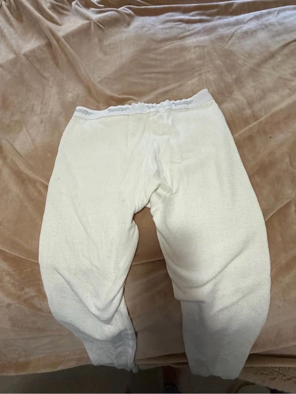 Northwest Passage Cream Thermal Washable Wool Long Johns Base Layer Men’s Medium
